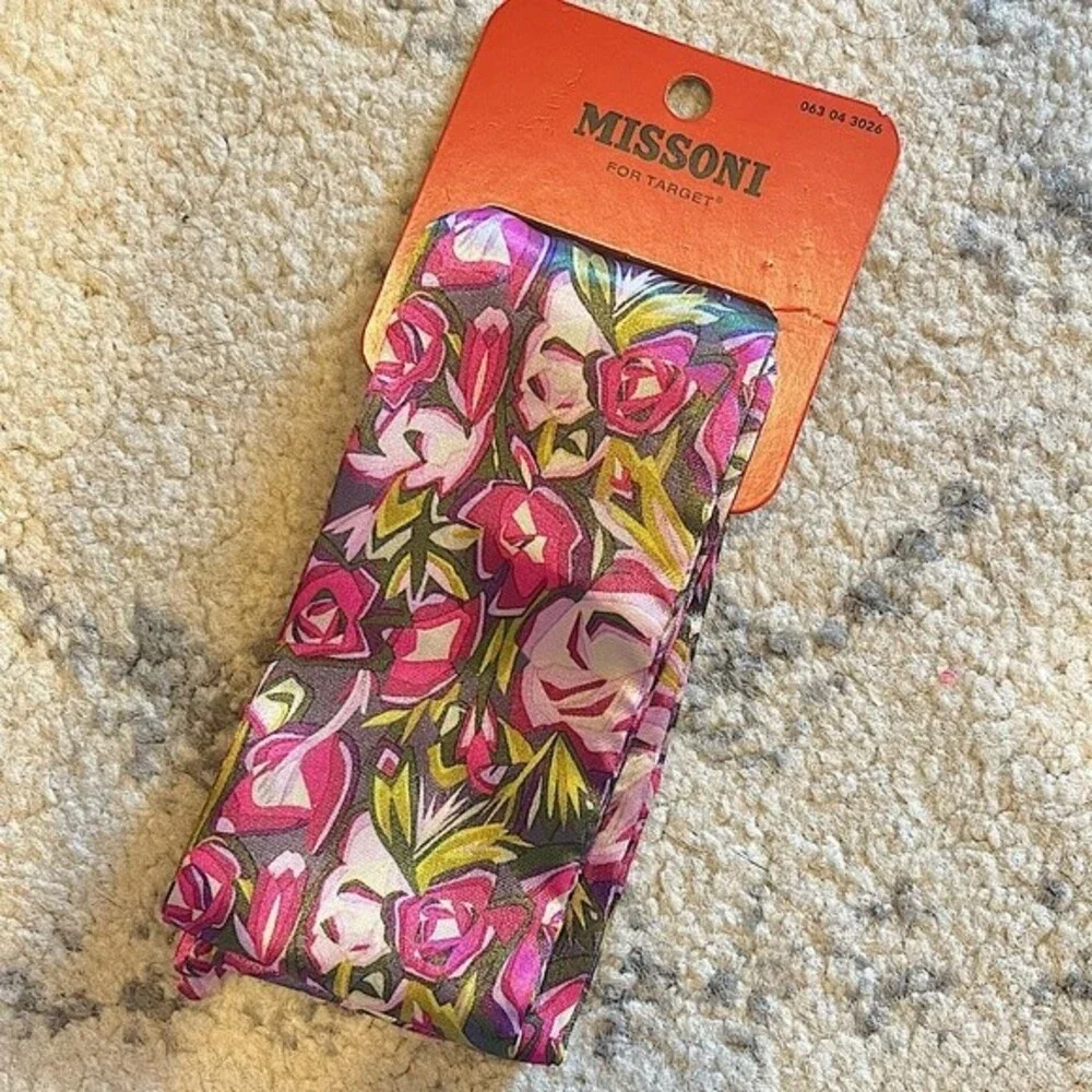 NWT Missoni For Target Passione Floral Roses Hair Headband Head Scarf
